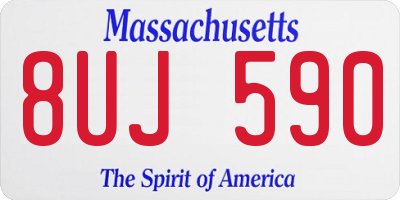 MA license plate 8UJ590