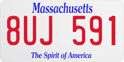 MA license plate 8UJ591