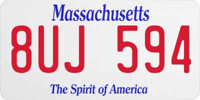 MA license plate 8UJ594