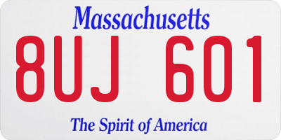 MA license plate 8UJ601