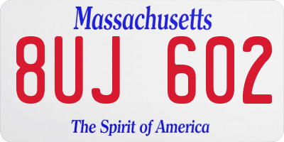 MA license plate 8UJ602
