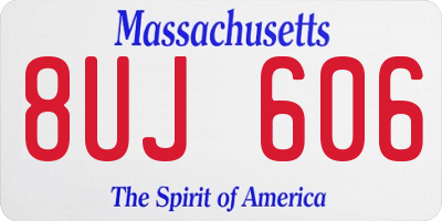MA license plate 8UJ606