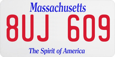 MA license plate 8UJ609