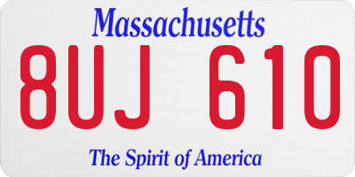 MA license plate 8UJ610