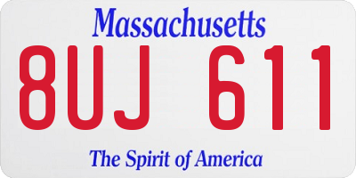MA license plate 8UJ611