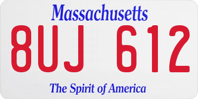 MA license plate 8UJ612