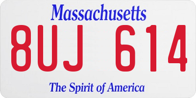 MA license plate 8UJ614