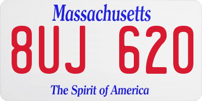 MA license plate 8UJ620