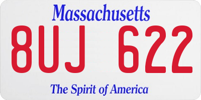 MA license plate 8UJ622