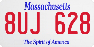 MA license plate 8UJ628
