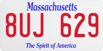 MA license plate 8UJ629
