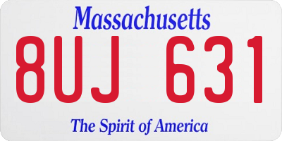 MA license plate 8UJ631
