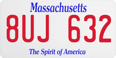 MA license plate 8UJ632