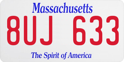MA license plate 8UJ633