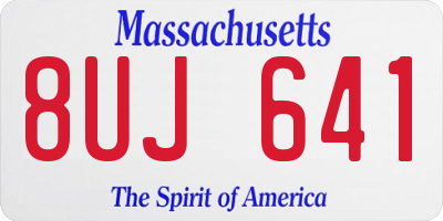 MA license plate 8UJ641