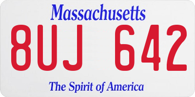 MA license plate 8UJ642