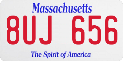 MA license plate 8UJ656