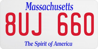 MA license plate 8UJ660