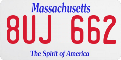 MA license plate 8UJ662