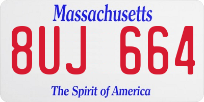 MA license plate 8UJ664