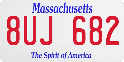 MA license plate 8UJ682