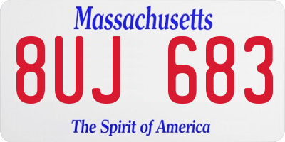 MA license plate 8UJ683