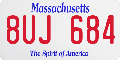 MA license plate 8UJ684