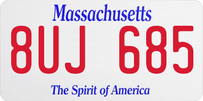 MA license plate 8UJ685