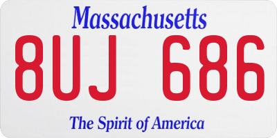 MA license plate 8UJ686