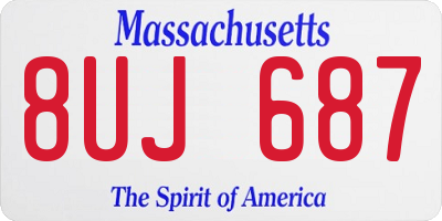 MA license plate 8UJ687