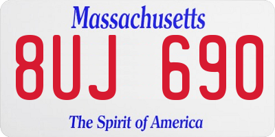 MA license plate 8UJ690