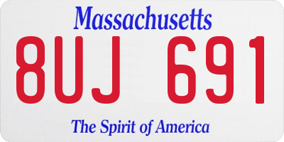 MA license plate 8UJ691
