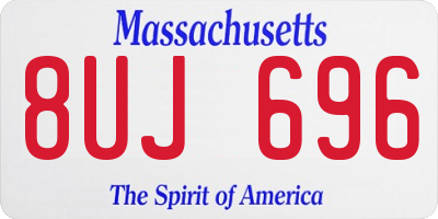 MA license plate 8UJ696