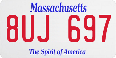 MA license plate 8UJ697