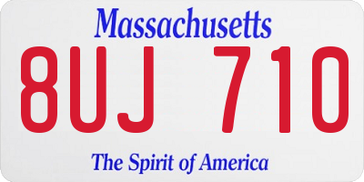MA license plate 8UJ710