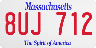 MA license plate 8UJ712