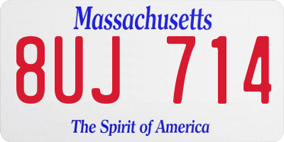 MA license plate 8UJ714