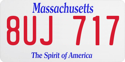 MA license plate 8UJ717