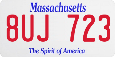 MA license plate 8UJ723