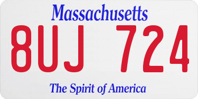 MA license plate 8UJ724