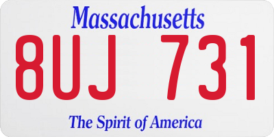 MA license plate 8UJ731