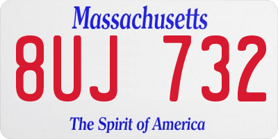 MA license plate 8UJ732