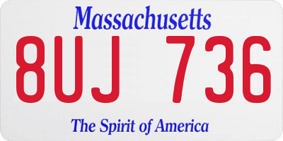 MA license plate 8UJ736