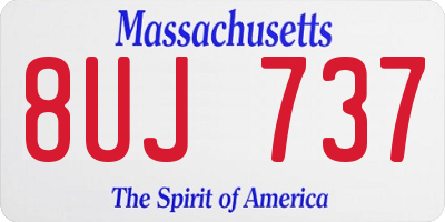 MA license plate 8UJ737