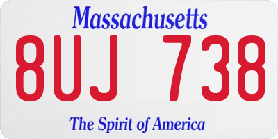 MA license plate 8UJ738