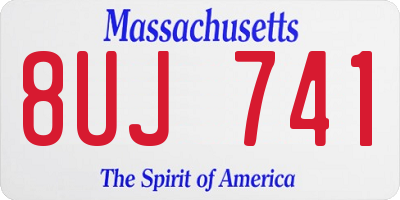 MA license plate 8UJ741