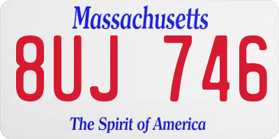 MA license plate 8UJ746