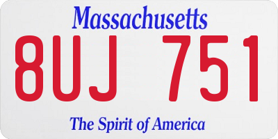 MA license plate 8UJ751