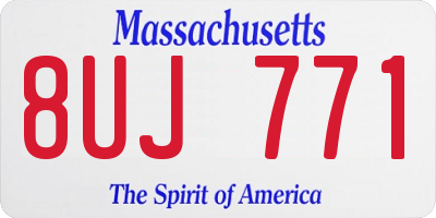 MA license plate 8UJ771