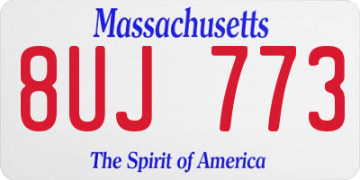 MA license plate 8UJ773
